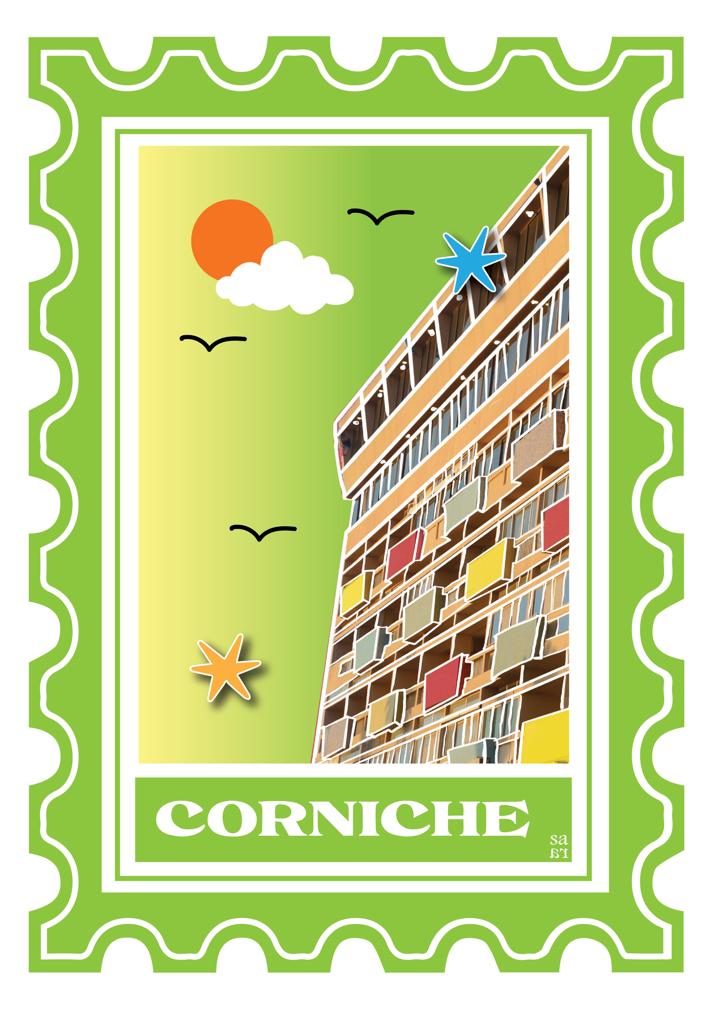 Corniche Postcard