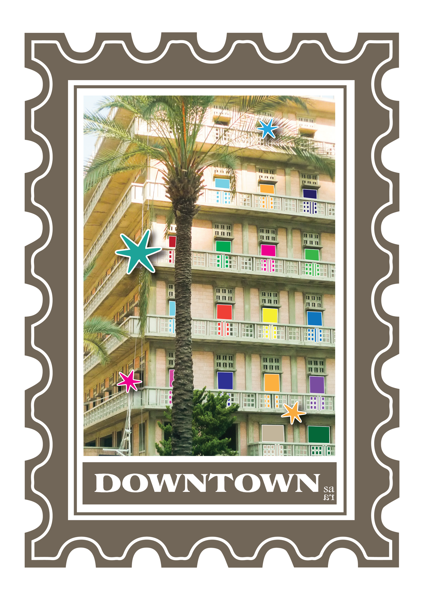 Downtown Postcard